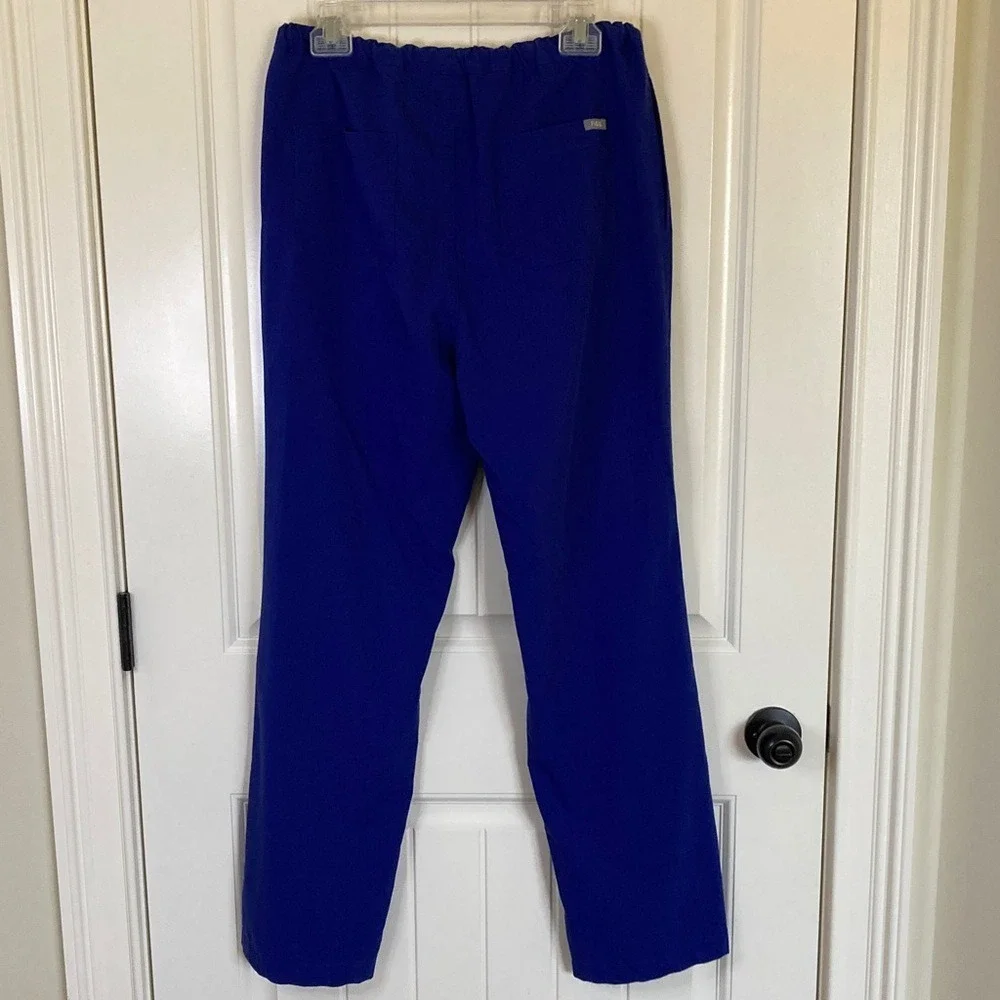 Figs Men's Blue Basic Scrub Pants Size‎ Medium Tie Waist Straight Leg 4 Pocket